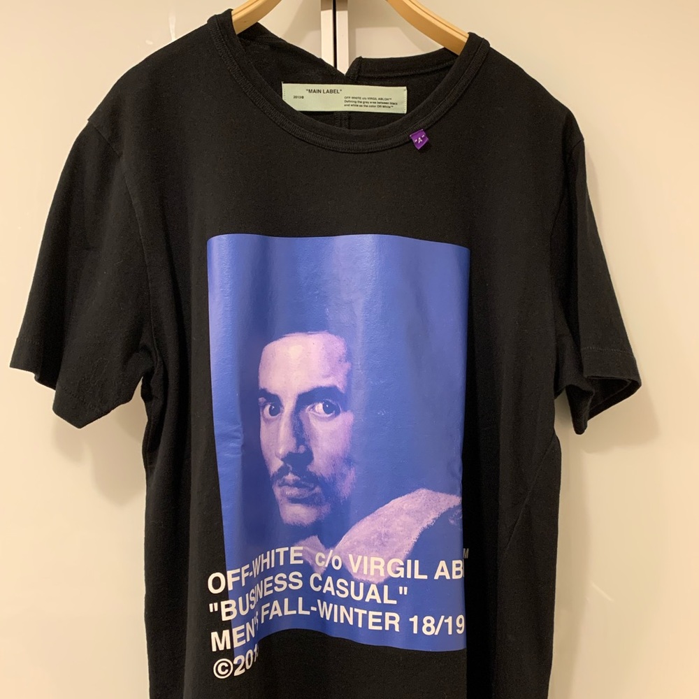 Business casual OFF white Men T shirt Wore Once !!